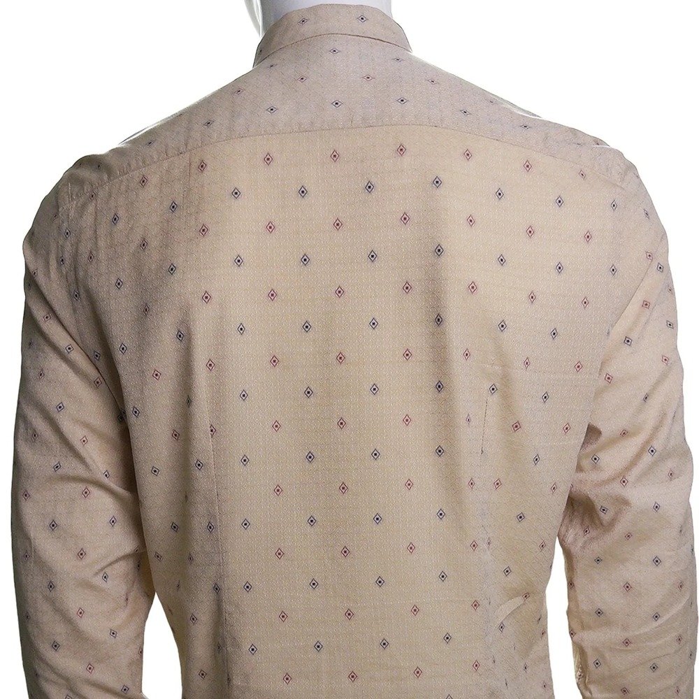 Prada Button Up Shirt SS17 Stretch Cotton Poplin Geometric Archive Men's 42 16.5 - Picture 2 of 7